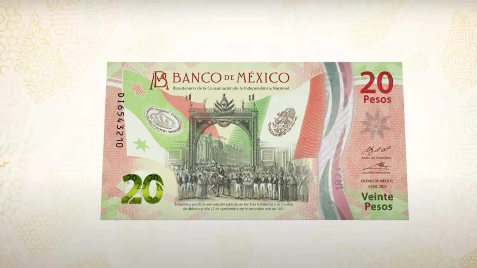 Billete de 20 pesos conmemorativo